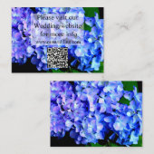 Elegant blaue lila Blumenhydrangeas Begleitkarte (Vorne/Hinten)
