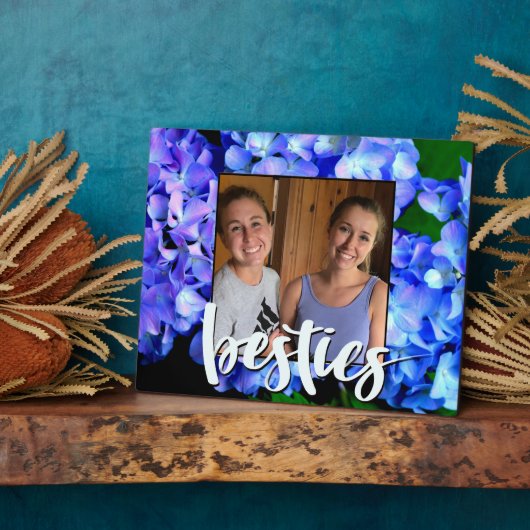 Elegant blaue lila Blumenhydrangeas Fotoplatte (Seite)