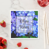 Elegant blaue lila Blumenhydrangeas Serviette (Beispiel)