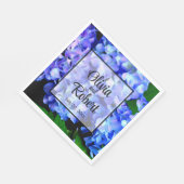 Elegant blaue lila Blumenhydrangeas Serviette (Ecke)