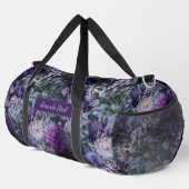 Elegant blaue Pfeffer mit Monogramm bedruckt Duffle Bag (Rechte Ecke)