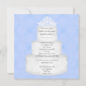 ELEGANT BLAUE WEDD CAKE TOPPER EINLADUNG (Rückseite)