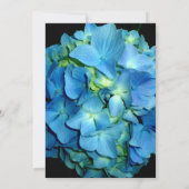 Elegant blauer aquamariner Hydrangeas-Rose Hochzei Einladung (Rückseite)