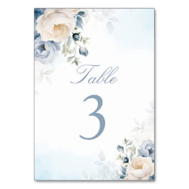 Elegant blauer Blumen, Blumenzehen Tischnummer