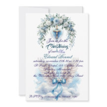 Elegant Blauer Blumenkreuz