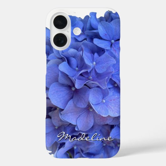 Elegant Blauer Korallenblumen Case-Mate iPhone Hülle (Rückseite)