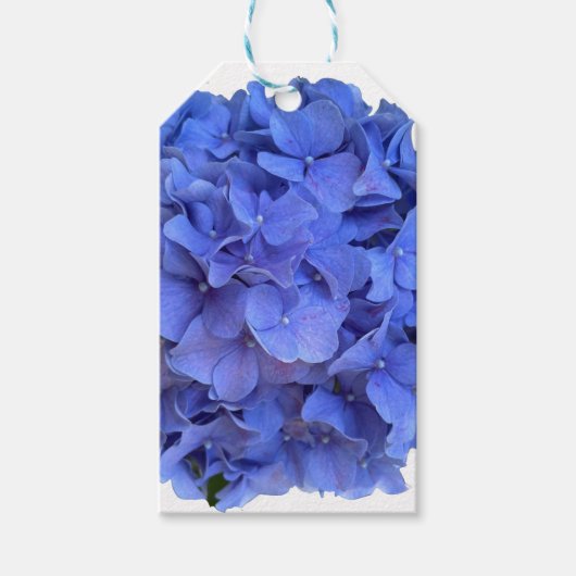 Elegant Blauer Korallenblumen Geschenkanhänger (Vorderseite)