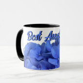 Elegant Blauer Korallenblumen Tasse (Vorderseite Links)