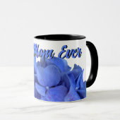 Elegant Blauer Korallenblumen Tasse (VorderseiteRechts)