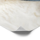 Elegant Blauer Religiöser Cross Boy Taufe Willkomm Poster (Ecke)