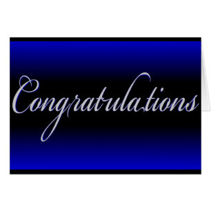 Elegant blauer schwarzer Fleck Herzlichen Glückwun