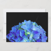 Elegant bläulich blühende Rose Blaue Hydrangeas Einladung (Rückseite)