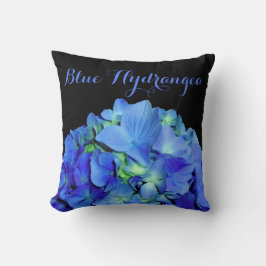 Elegant bläulich blühende Rose Blaue Hydrangeas Kissen