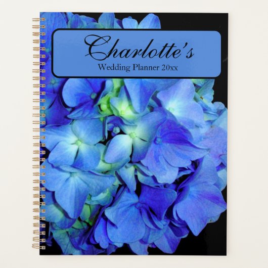 Elegant bläulich blühende Rose Blaue Hydrangeas Planer (Vorderseite)