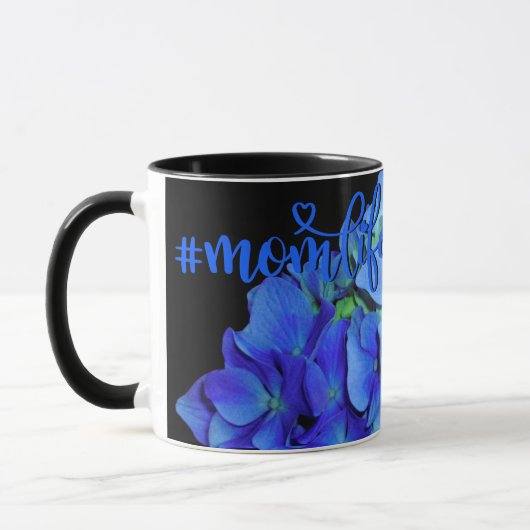 Elegant bläulich blühende Rose Blaue Hydrangeas Tasse (Links)