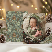 Elegant Blessing Foto Greenery Baby 1. Weihnachten