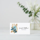 Elegant Bloom Blue Orchid Visitenkarte (Stehend Vorderseite)