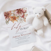 Elegant Bloom Boho Orange White Lily Baby Shower Einladung