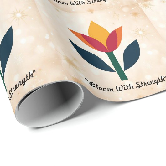 "Elegant Bloom Essence" Geschenkpapier (Rolleneckpunkt)