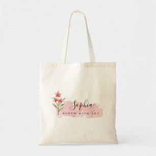 Elegant Bloom mit Joy Boho Pink Floral Tragetasche