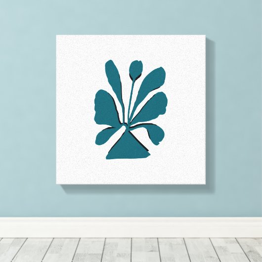 Elegant Bloom Stretched Canvas Print Leinwanddruck (Insitu (Holzboden))
