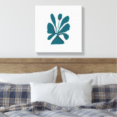 Elegant Bloom Stretched Canvas Print Leinwanddruck (Insitu (Schlafzimmer))