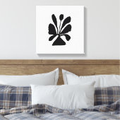 Elegant Bloom Stretched Canvas Print Leinwanddruck (Insitu (Schlafzimmer))