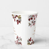 Elegant Blooming Wildflower Berry Baby Shower  Pappbecher (Rechts)