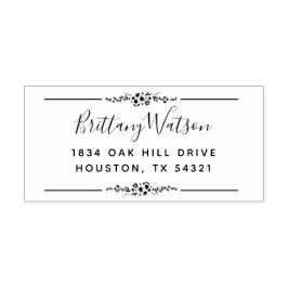 Elegant Blooms Floral Address Permastempel
