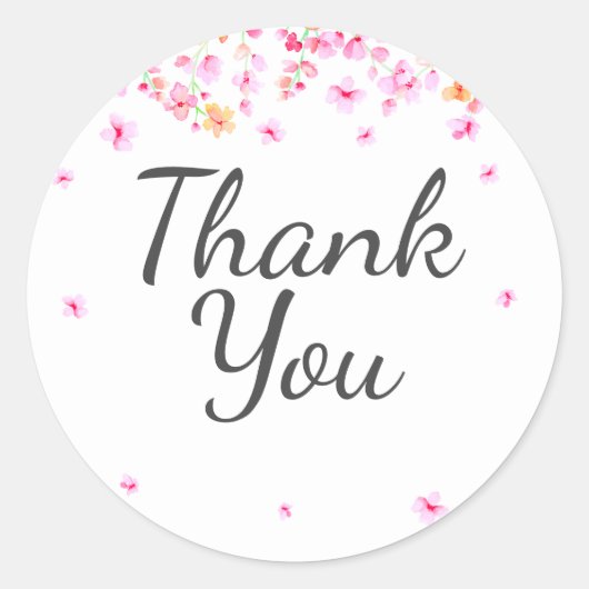Elegant Blossom Brautparty Vielen Dank Runder Aufkleber (Vorderseite)