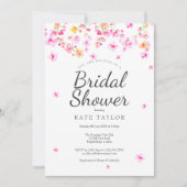 Elegant Blossom Bridal Dusche Einladung (Vorderseite)