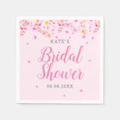 Elegant Blossom Floral Brautparty Serviette (Vorderseite)