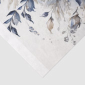 Elegant Blossoms in Blue & White Decoupage Seidenpapier (Detail)