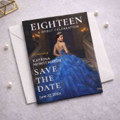 Elegant Blue 18th Magnetic Save Date Magneteinladung