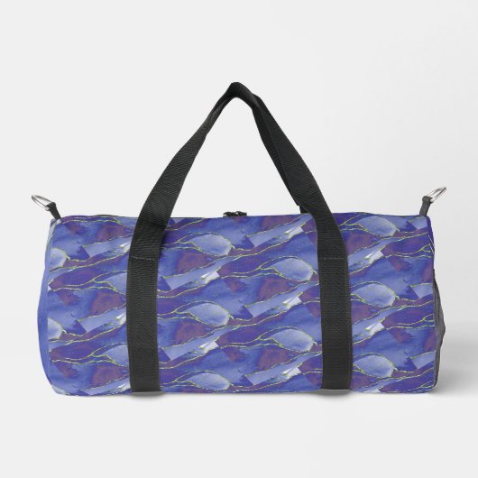 Elegant Blue Abstract mit Purple | Duffle Bag (Vorderseite)