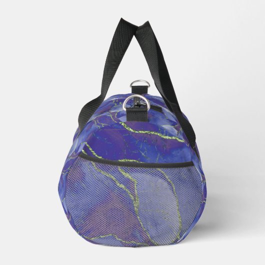 Elegant Blue Abstract mit Purple | Duffle Bag (Rechts)
