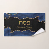 Elegant Blue Agate Hebrew Pessach Handtuch (Handtuch)