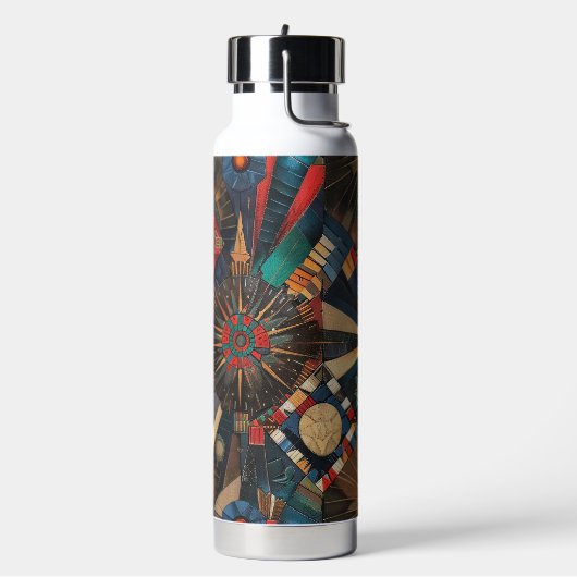 Elegant Blue "Ancient Indigenous Chronicles" Insul Trinkflasche (Links)