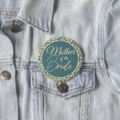 Elegant Blue and Cream Leaf Mutter der Braut Button (Beispiel)