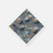 Elegant Blue and Gold Abstract Wedding Napkins Serviette (Ecke)