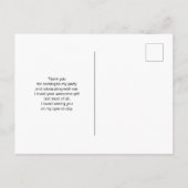 Elegant Blue and Gold Agate Border Vielen Dank Postkarte (Rückseite)