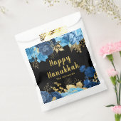 Elegant Blue and Gold Flowers Hanukkah Party Geschenktütchen (Versiegelt)