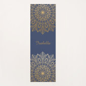 Elegant Blue and Gold Mandala Personalize Yogamatte (Vorderseite)