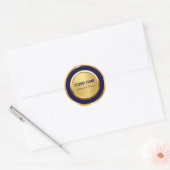 Elegant Blue and Gold Rosh Hashanah Stickers (Umschlag)