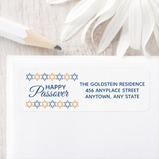 Elegant Blue and Gold Star von David Passover (Insitu)