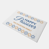 Elegant Blue and Gold Star von David Passover Fußmatte (Schrägansicht)