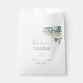 Elegant Blue and Ivory Rose Wedding Geschenktütchen (Vorderseite)