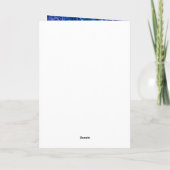 Elegant Blue and Silver Flowers Birthday Party Dankeskarte (Rückseite)