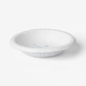 Elegant Blue and White Coastal Chic Wedding Pappteller (Gewinkelt)