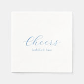 Elegant Blue and White Coastal Chic Wedding Serviette (Vorderseite)